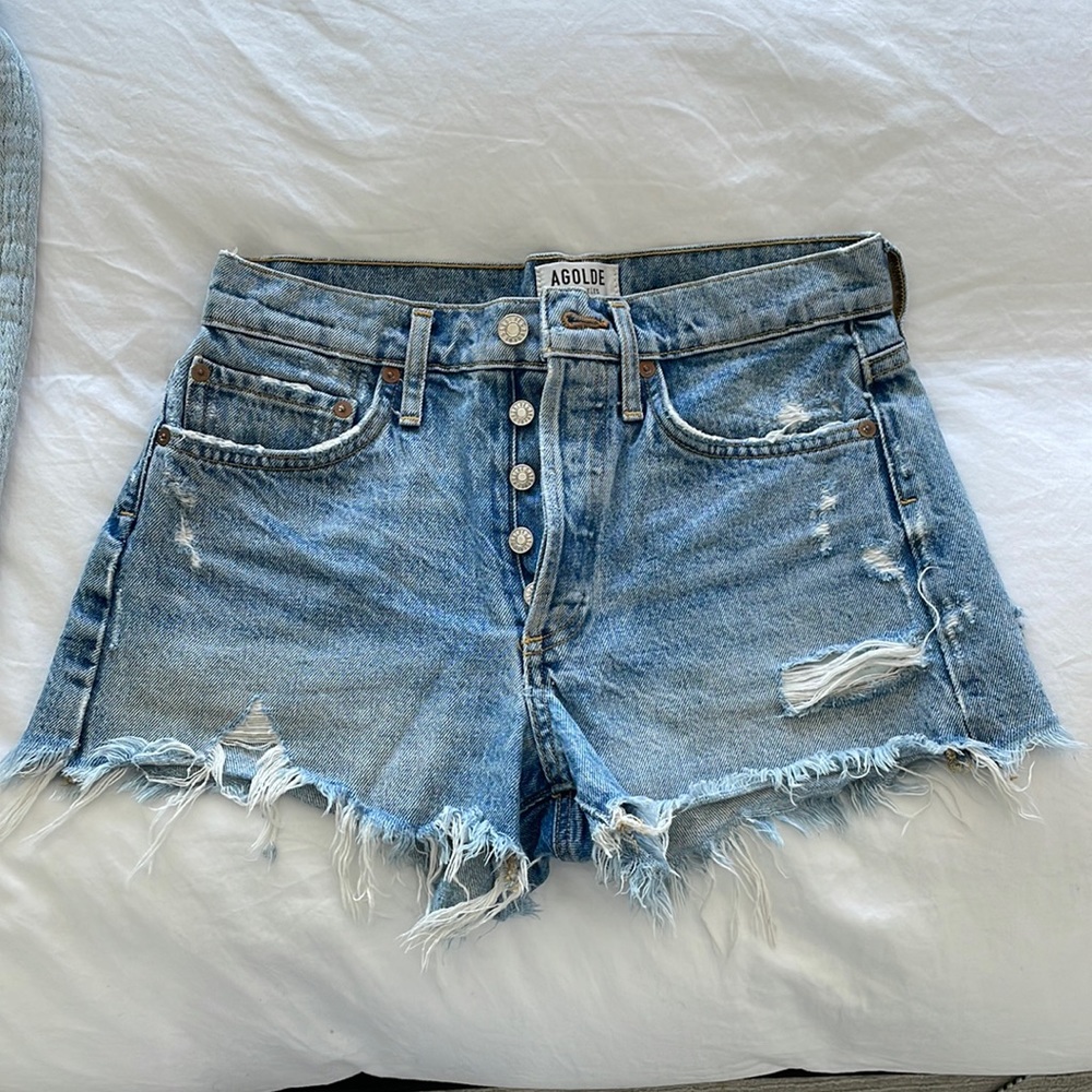 Agolde Parker cutoff Jean shorts size 24
